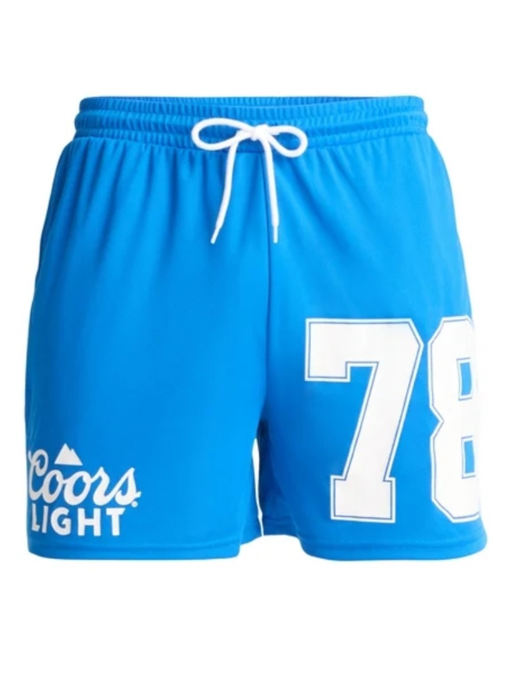 NWT Coors Light Blue Athletic Shorts with White No.78 3XL